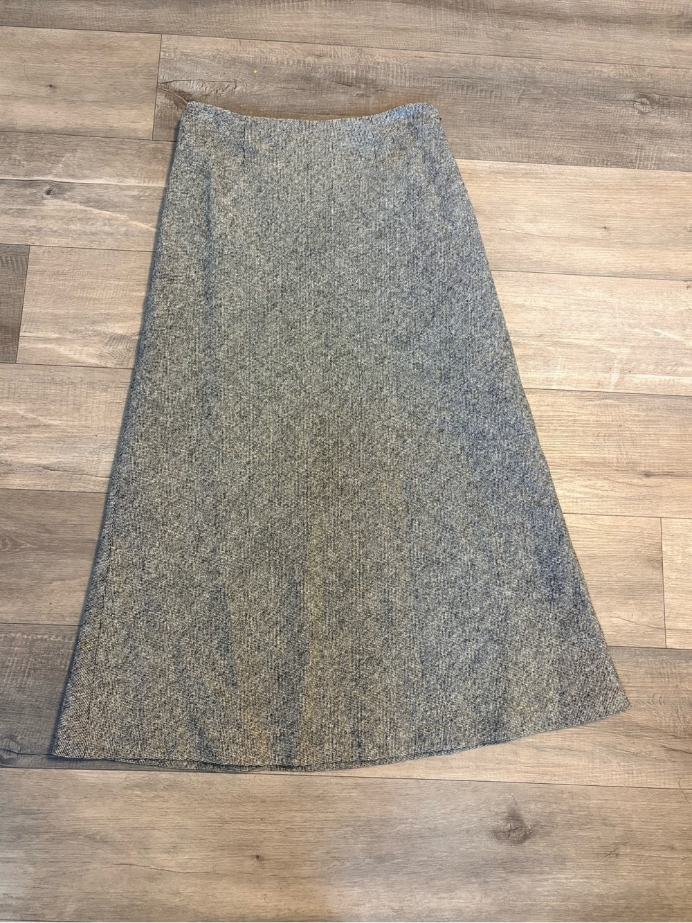 Chadwicks Heather Grey A-Line Wool-Blend Skirt Vintage